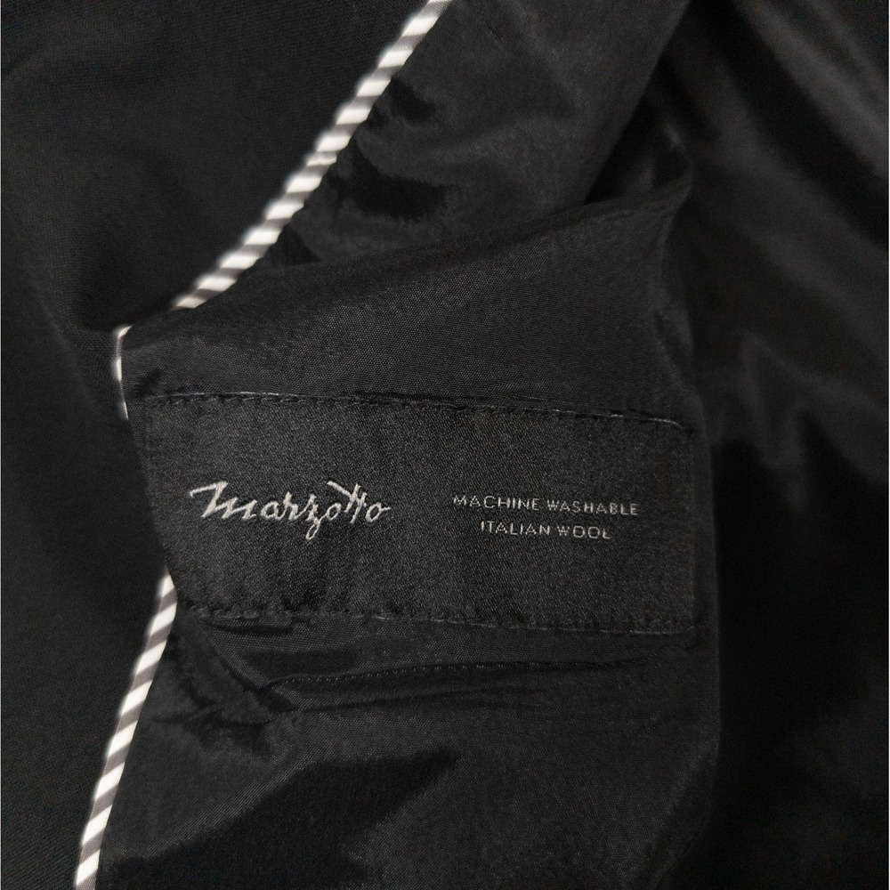 Banana Republic Wool Blazer Women 4 Black Italian Minimalist Quiet Luxury Modern - Picture 4 of 15